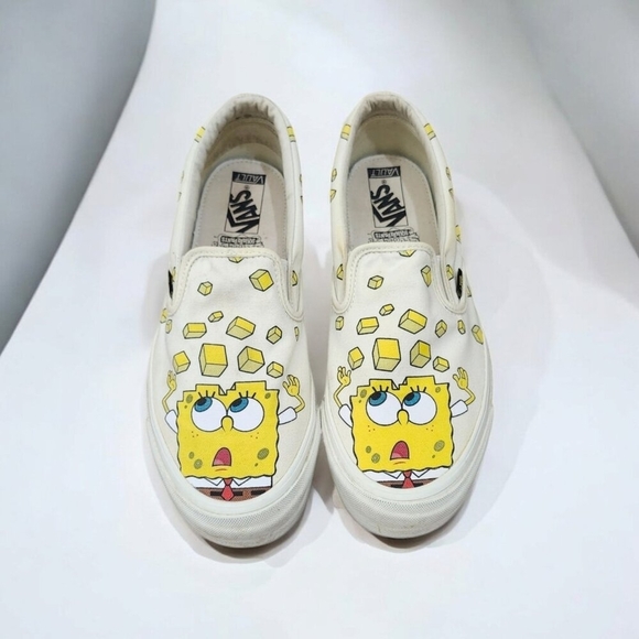 RARE SpongeBob Square Pants X Vans Vault Slip On Shoes Men’s Sz 10.5/W 12 - Picture 2 of 11